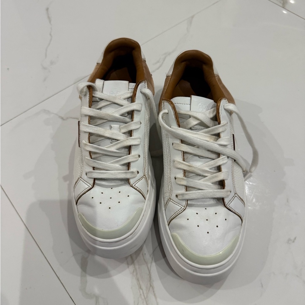 White and Brown Men's Sneakers